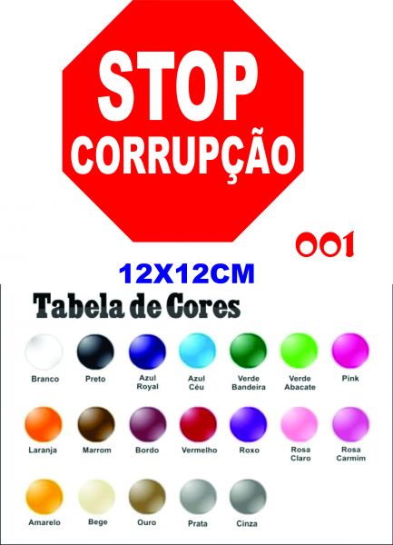 Adesivos Combate à Corrupção