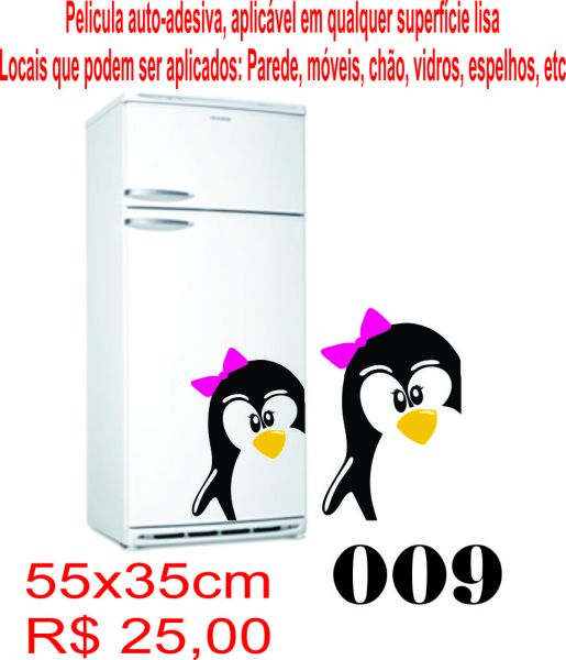 Adesivos de Geladeira Pinguim