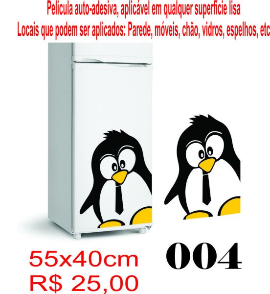 Adesivos de Geladeira Pinguim