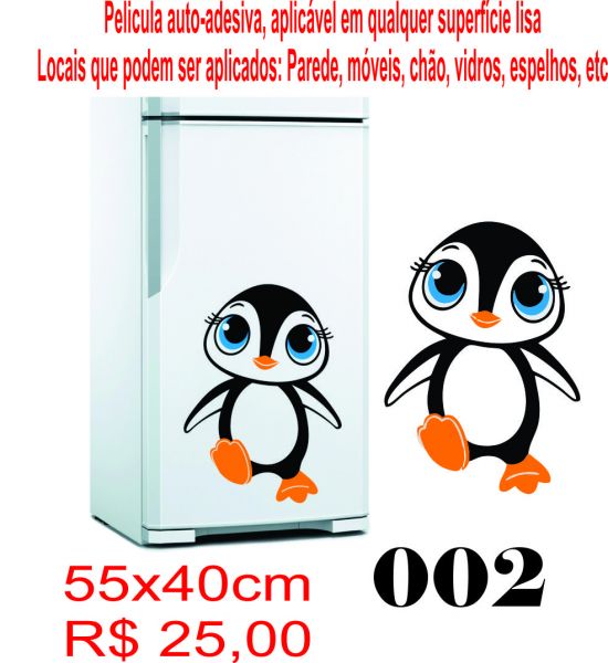 Adesivos de Geladeira Pinguim