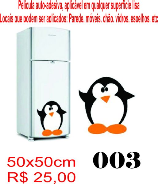 Adesivos de Geladeira Pinguim