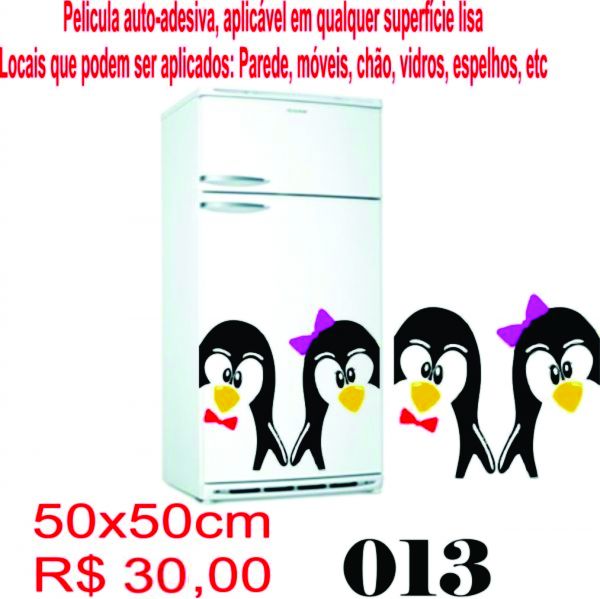 Adesivo de Geladeira Pinguim