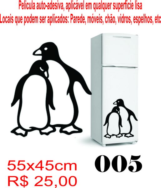 Adesivos de Geladeira Pinguim