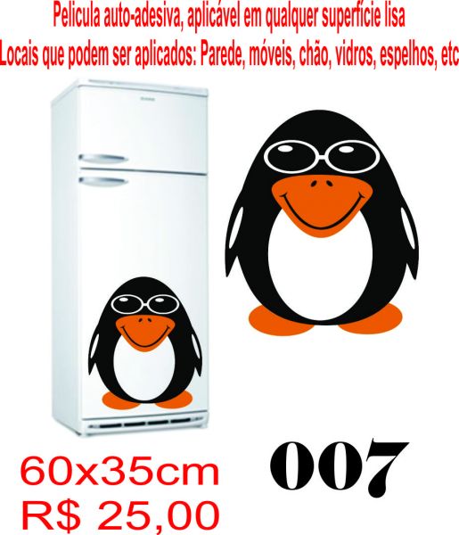 Adesivos de Geladeira Pinguim