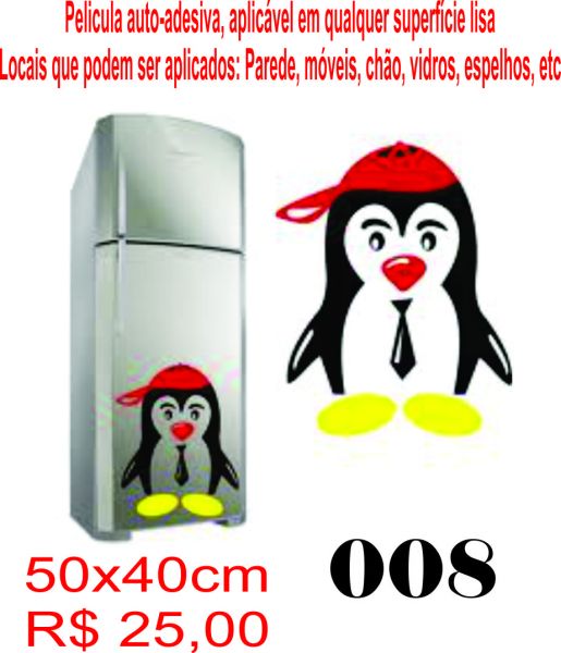 Adesivos de Geladeira Pinguim